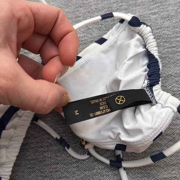 VIX Dri Back Perrine Triangle String Bikini Top Nautical Swim Beach Summer - Picture 5 of 5